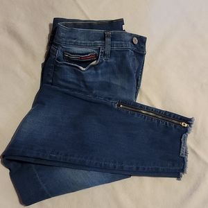 Tommy Hilfiger frayed hem denim leggings